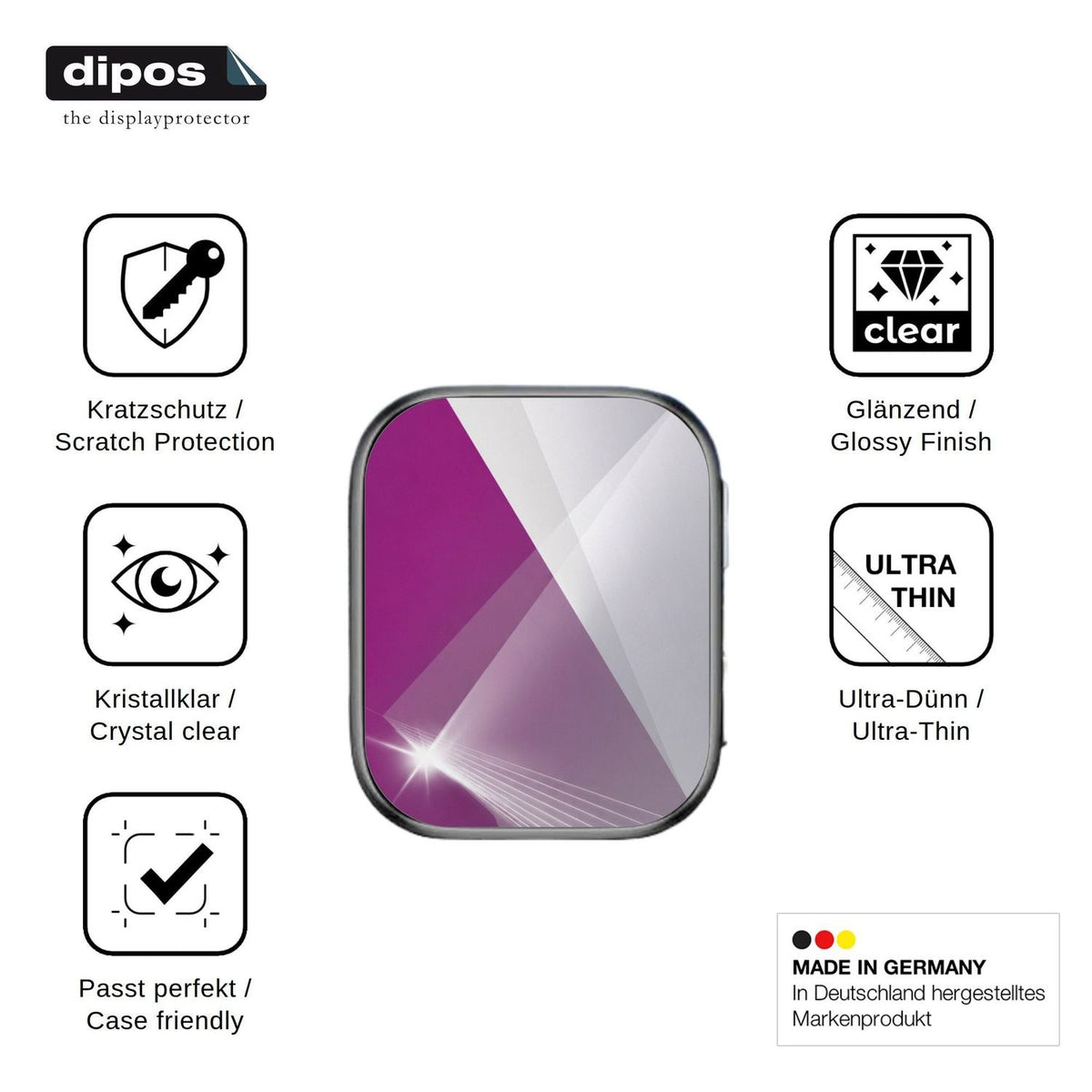 6x Schutzfolie klar für BP Doctor M7000 Display-Schutzfolie