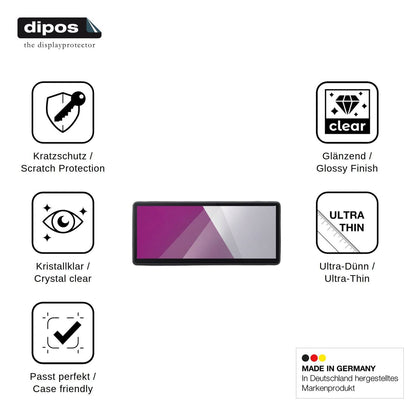 2x Schutzfolie klar für CarpodGo T4 Plus Display-Schutzfolie