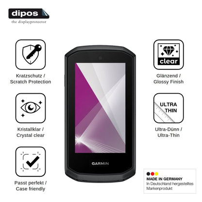 2x Schutzfolie klar für Garmin Edge Explore 3 Plus Display-Schutzfolie