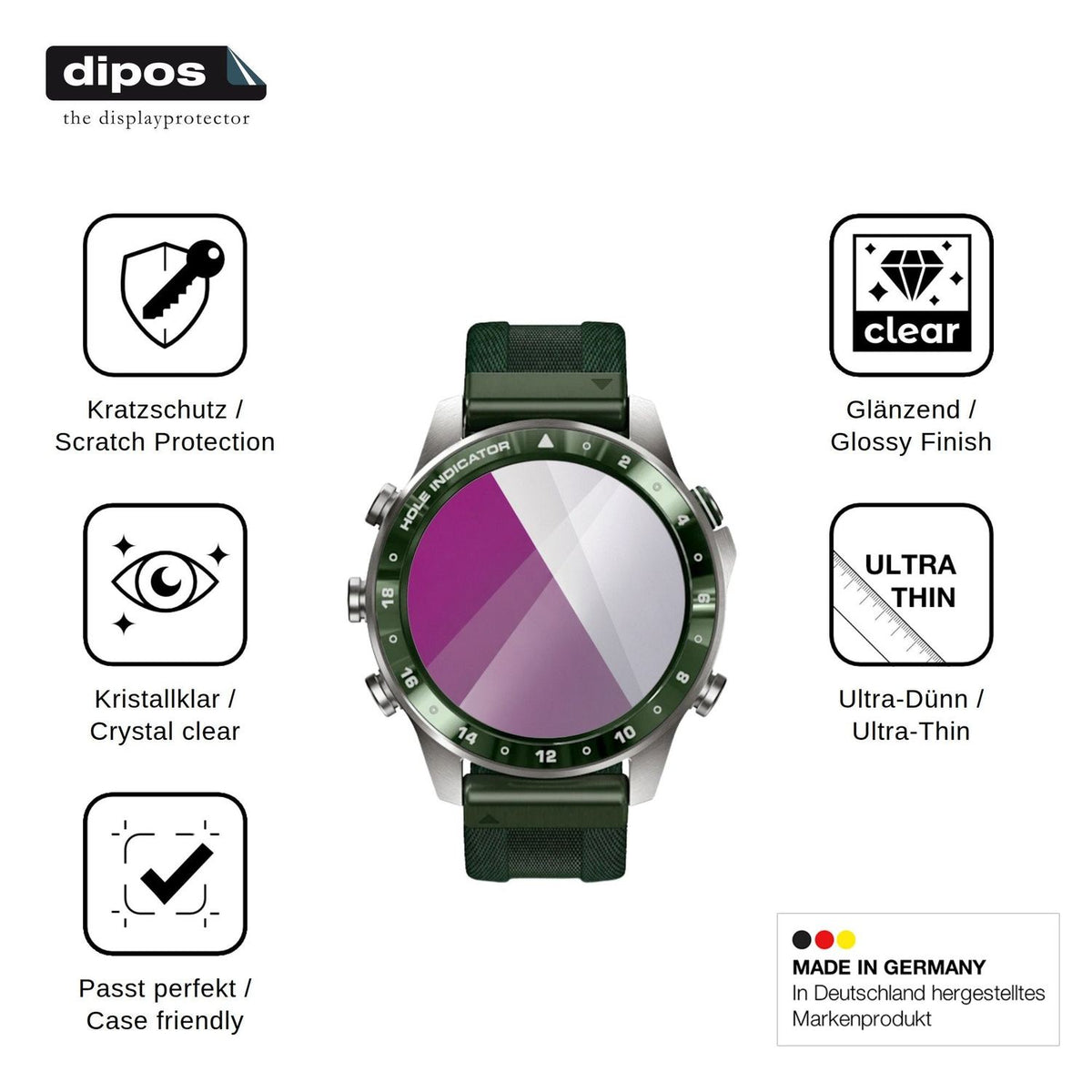 6x Schutzfolie klar für Garmin MARQ Golfer Gen 3 Display-Schutzfolie