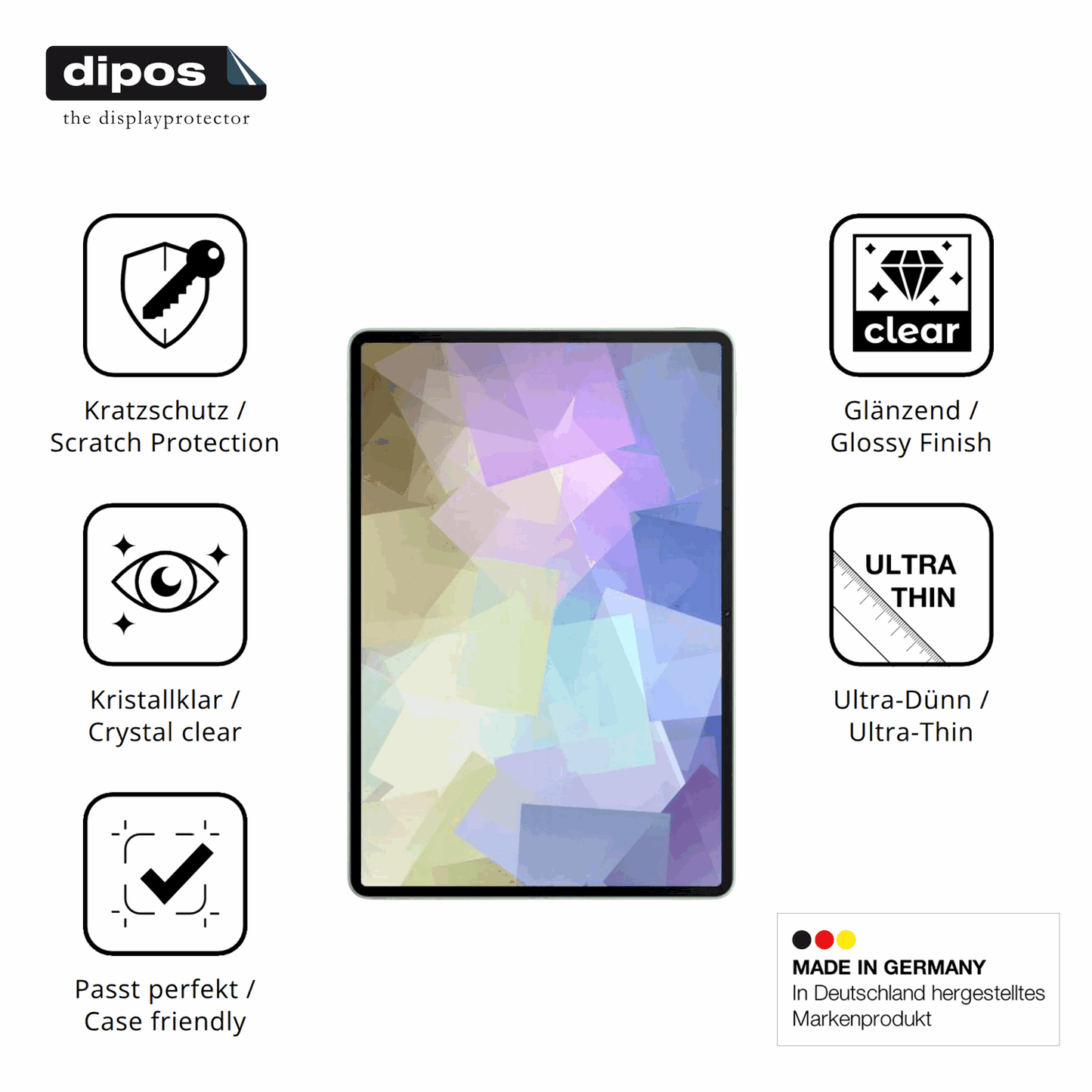 Displayschutz hergestellt in Deutschland, h�chste Qualit�t made in Germany