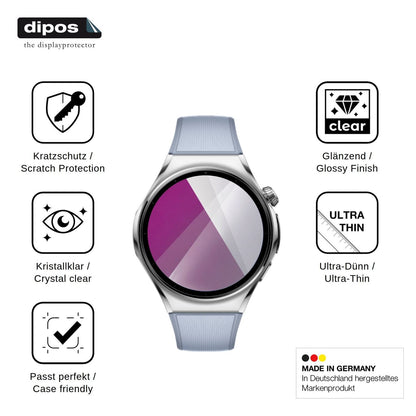 6x Schutzfolie klar für Huawei Watch 6 46 mm Display-Schutzfolie