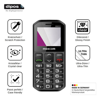 4x Schutzfolie klar für MaxCom MM201 Display-Schutzfolie