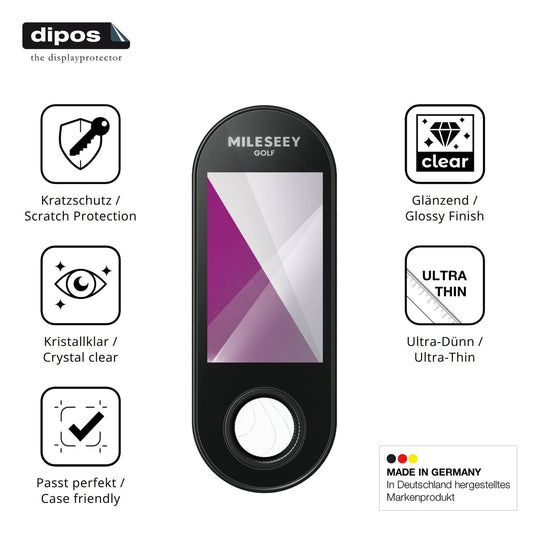 Klare Displayschutzfolie von dipos passend für MiLESEEY GeneSonic Pro, präziser Zuschnitt und blasenfrei montiert
