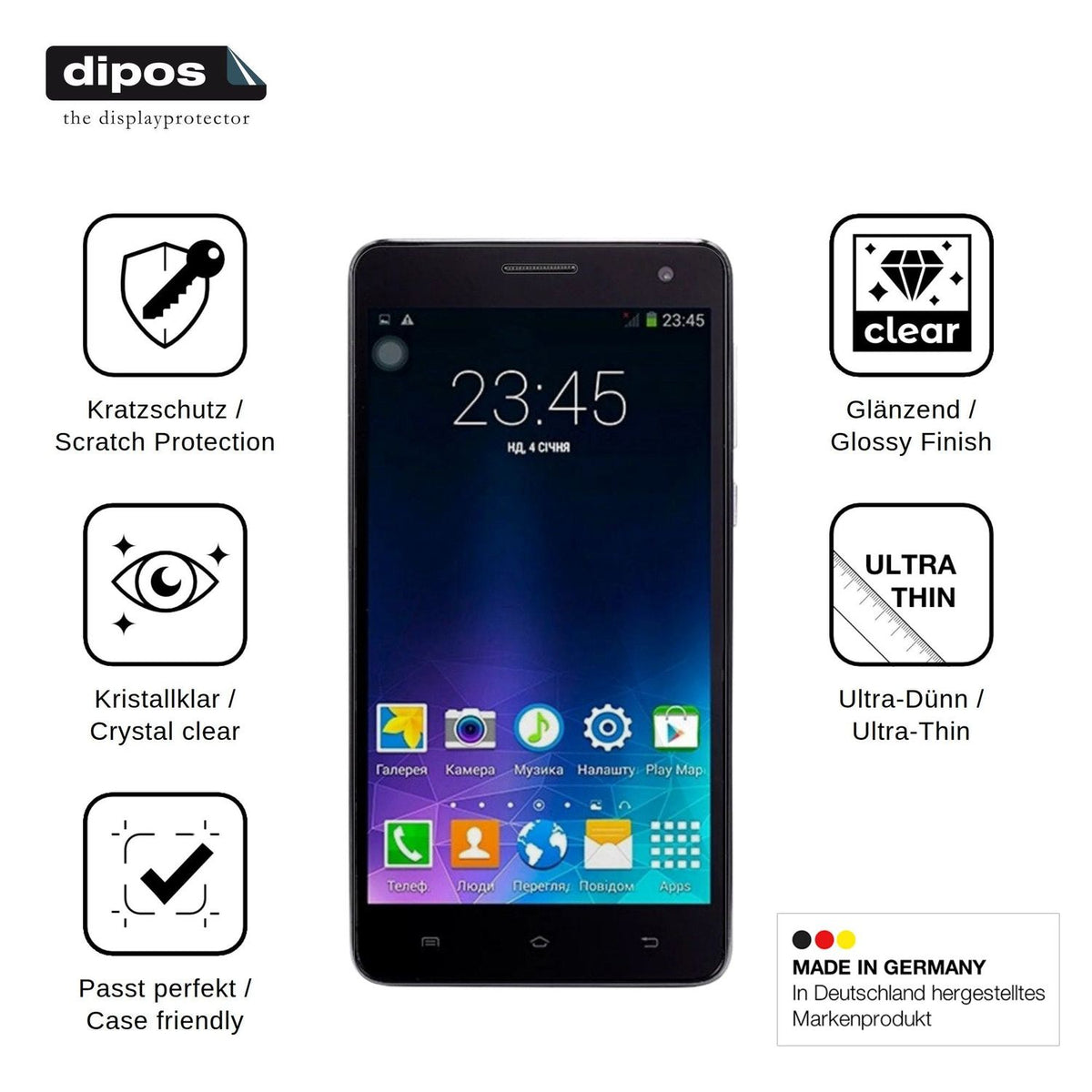 4x Schutzfolie klar für Nomi i550 Space Display-Schutzfolie