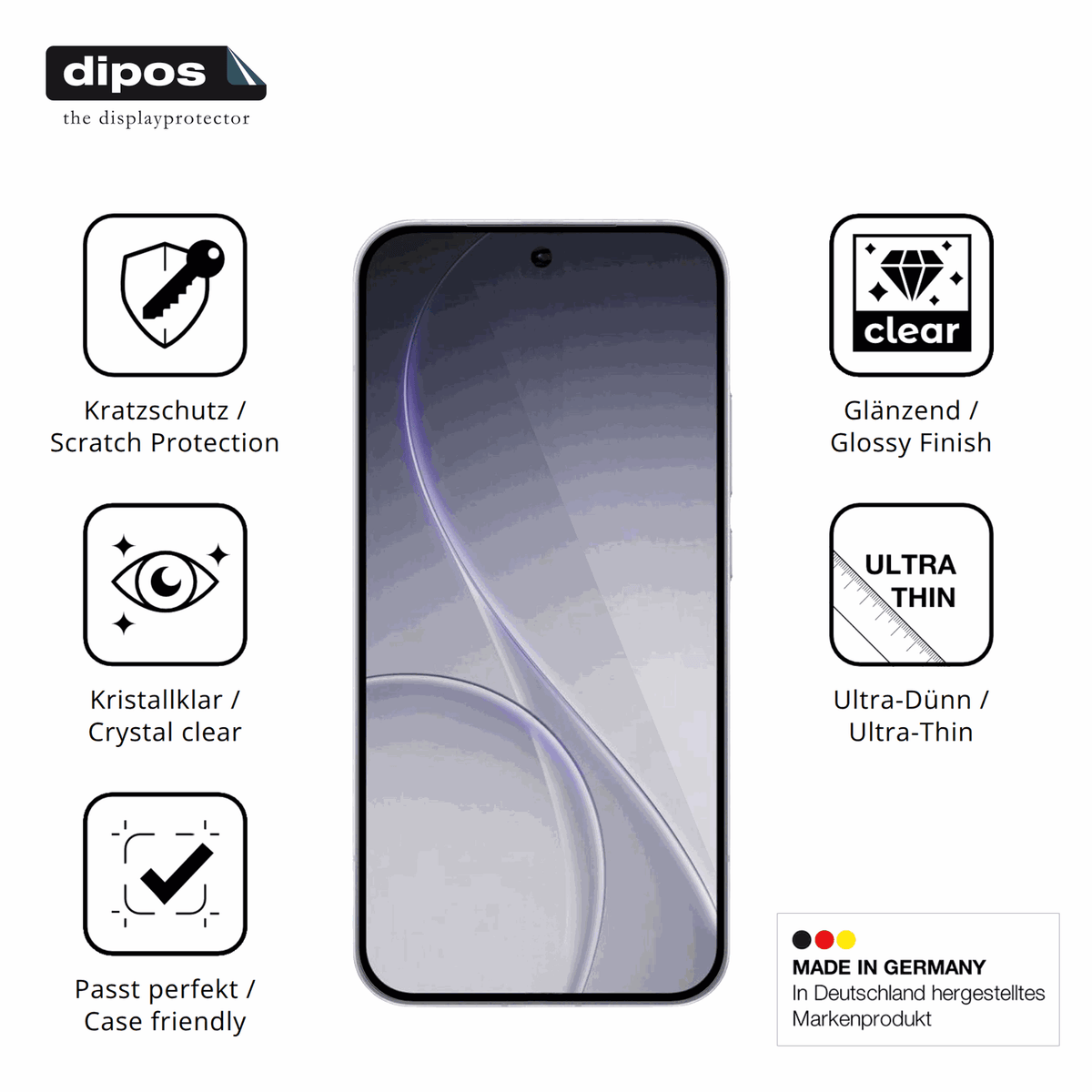 Displayschutz hergestellt in Deutschland, h�chste Qualit�t made in Germany