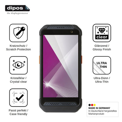 4x Schutzfolie klar für Point Mobile PM86 Display-Schutzfolie
