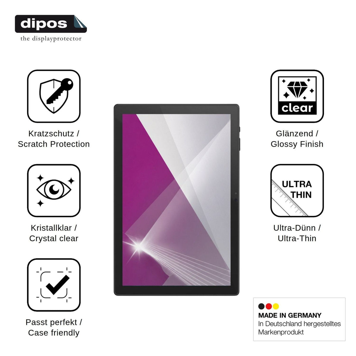 4x Schutzfolie klar für Point Mobile TE32 Display-Schutzfolie