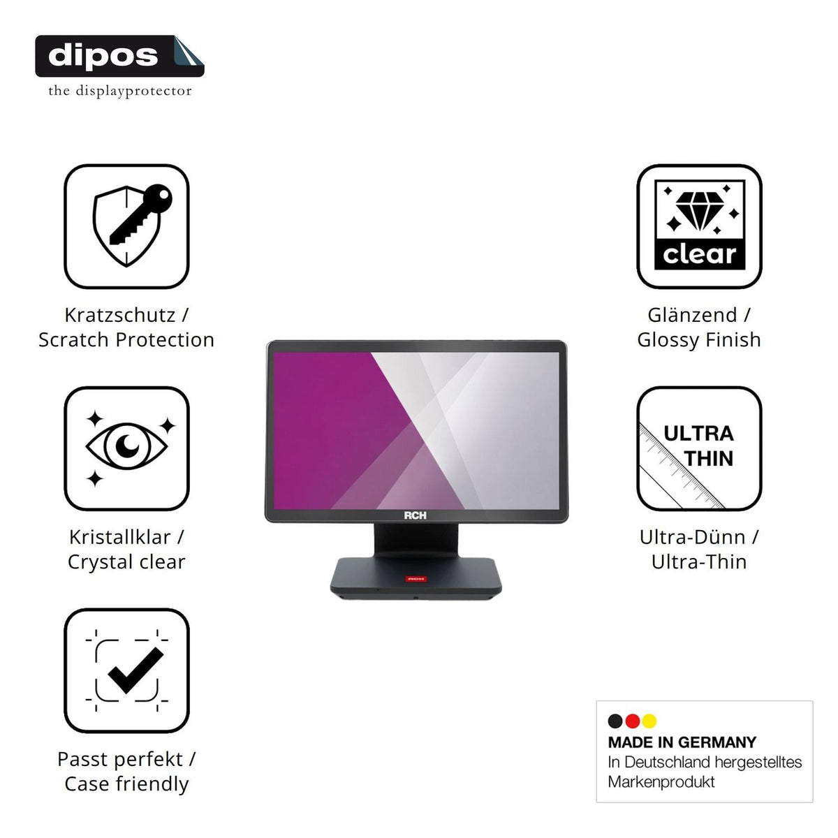 Displayschutz hergestellt in Deutschland, höchste Qualität made in Germany