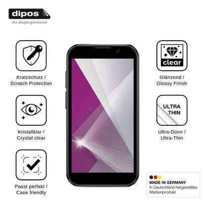 4x Schutzfolie klar für Soyes 18 Pro Display-Schutzfolie