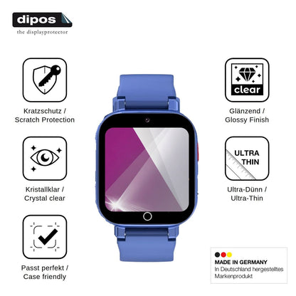 6x Schutzfolie klar für Transformers Smartwatch Kinder 4G Display-Schutzfolie