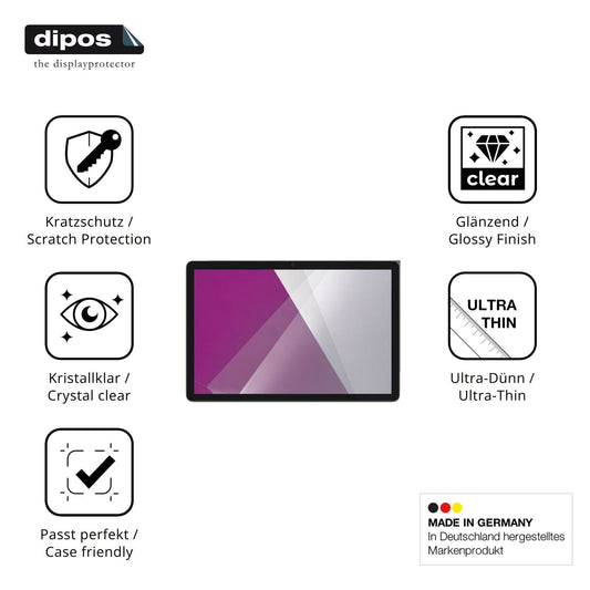 Klare Displayschutzfolie von dipos passend für VASOUN M40, präziser Zuschnitt und blasenfrei montiert