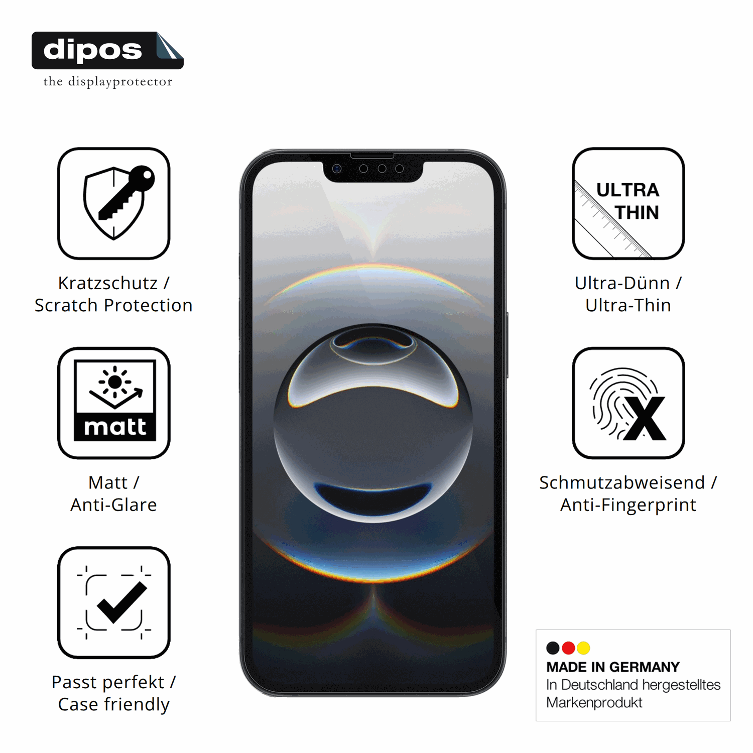 Displayschutz hergestellt in Deutschland, h�chste Qualit�t made in Germany