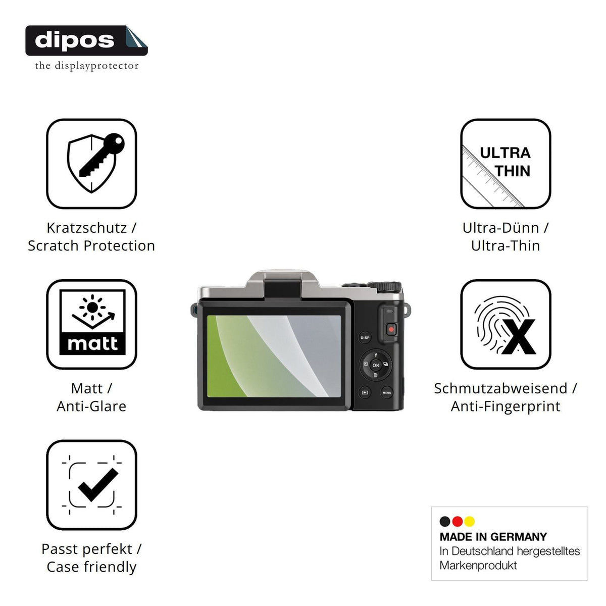 Displayschutz hergestellt in Deutschland, höchste Qualität made in Germany