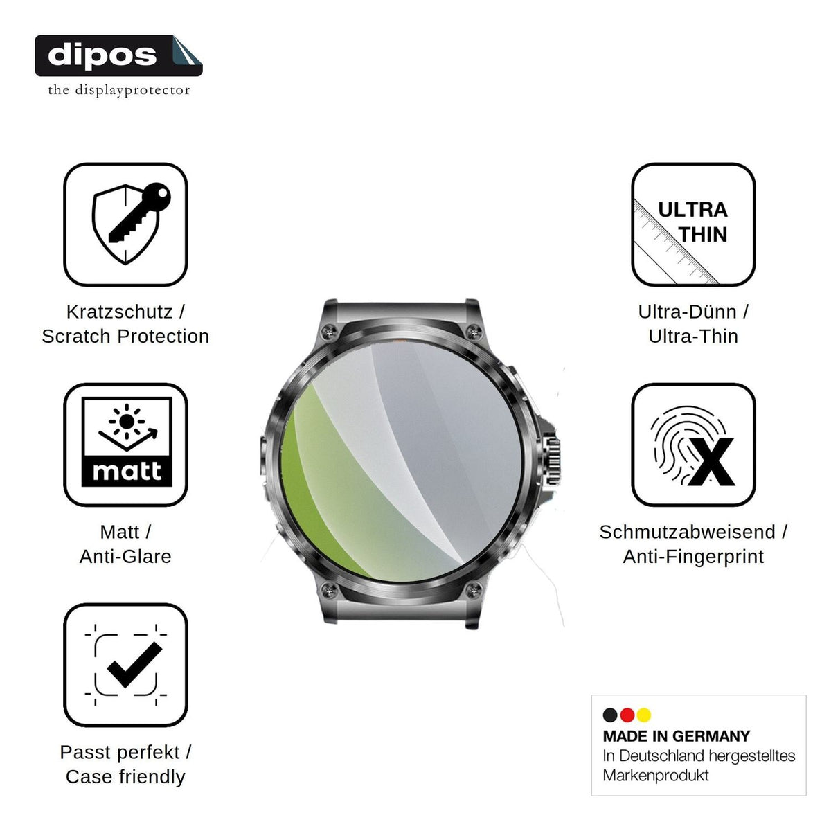 6x Schutzfolie matt für Deedlite Zeus 2.0 Display-Schutzfolie