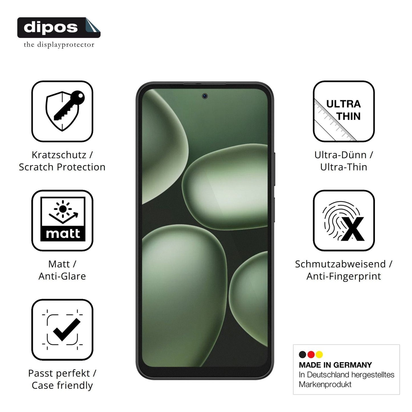 Displayschutz hergestellt in Deutschland, höchste Qualität made in Germany