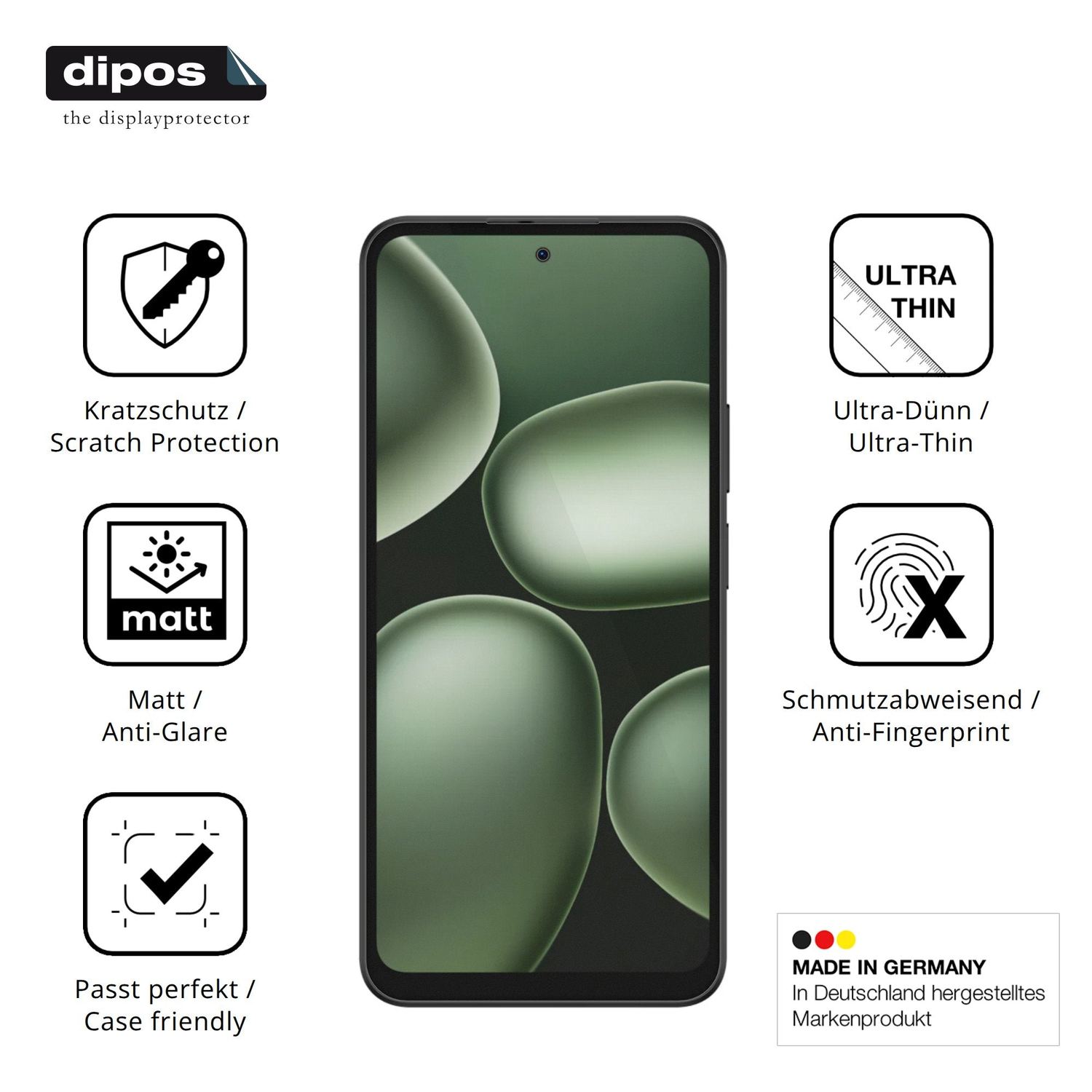 Displayschutz hergestellt in Deutschland, höchste Qualität made in Germany