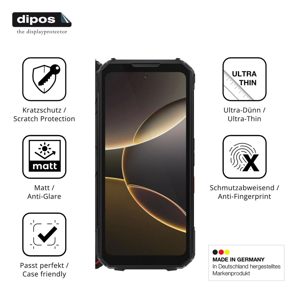 Displayschutz hergestellt in Deutschland, höchste Qualität made in Germany