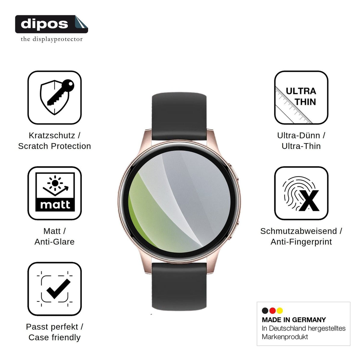 6x Schutzfolie matt für Fitdafit Smartwatch Damen Rund 1.27" HD Display-Schutzfolie