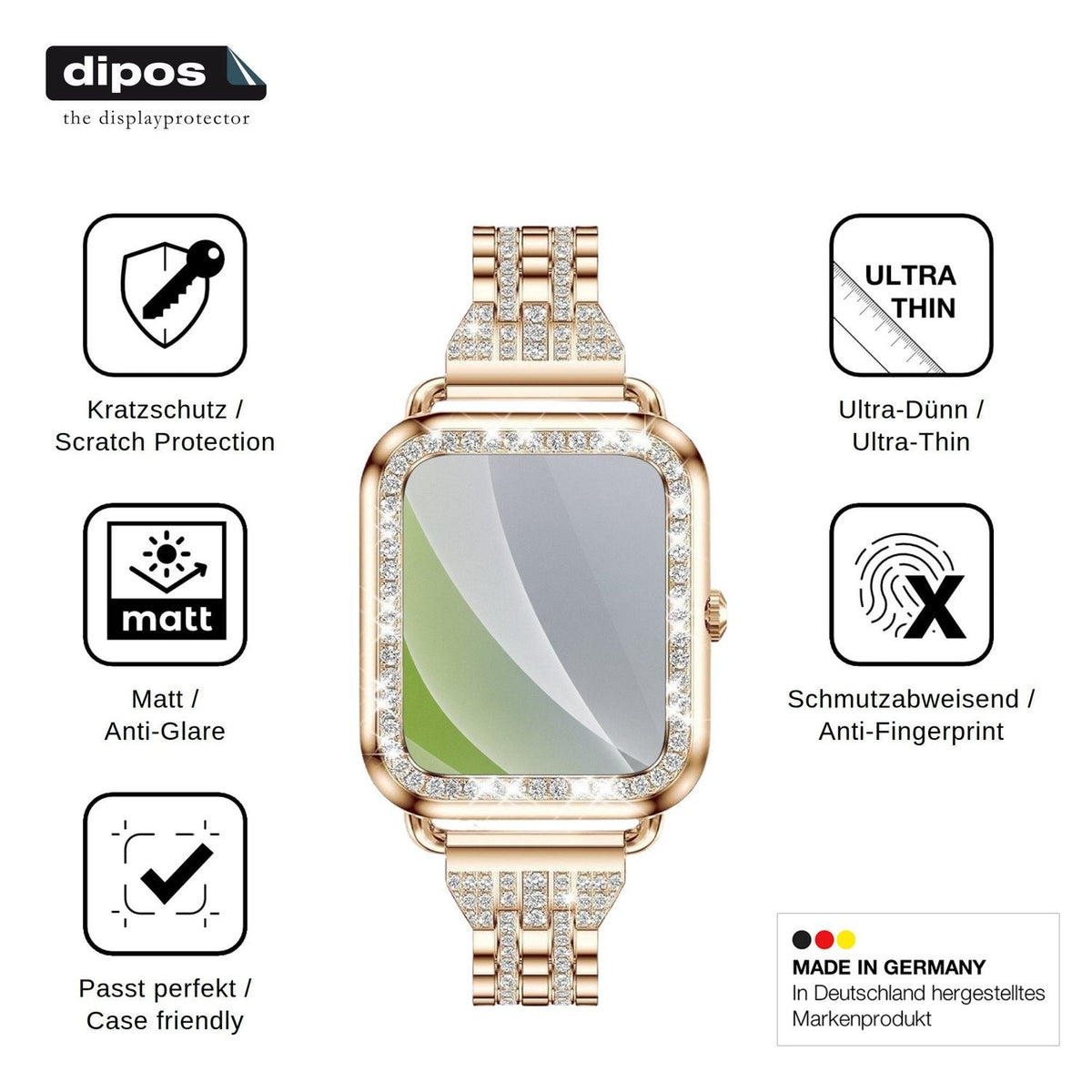 6x Schutzfolie matt für Fitonyo Smartwatch 1.29 Display-Schutzfolie