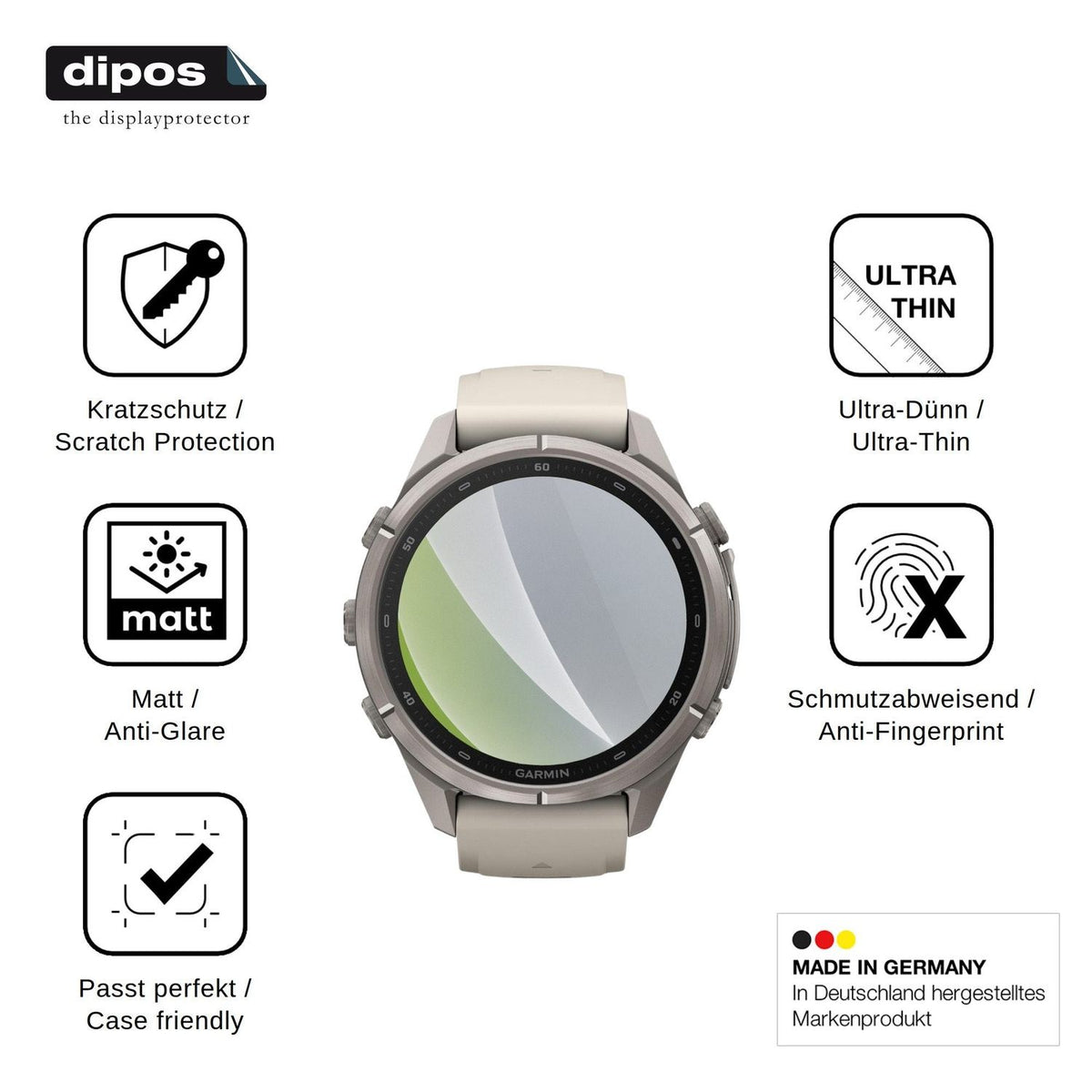 6x Schutzfolie matt für Garmin Fenix 9 Pro Display-Schutzfolie