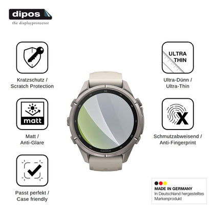 6x Schutzfolie matt für Garmin Fenix 9 Pro Display-Schutzfolie