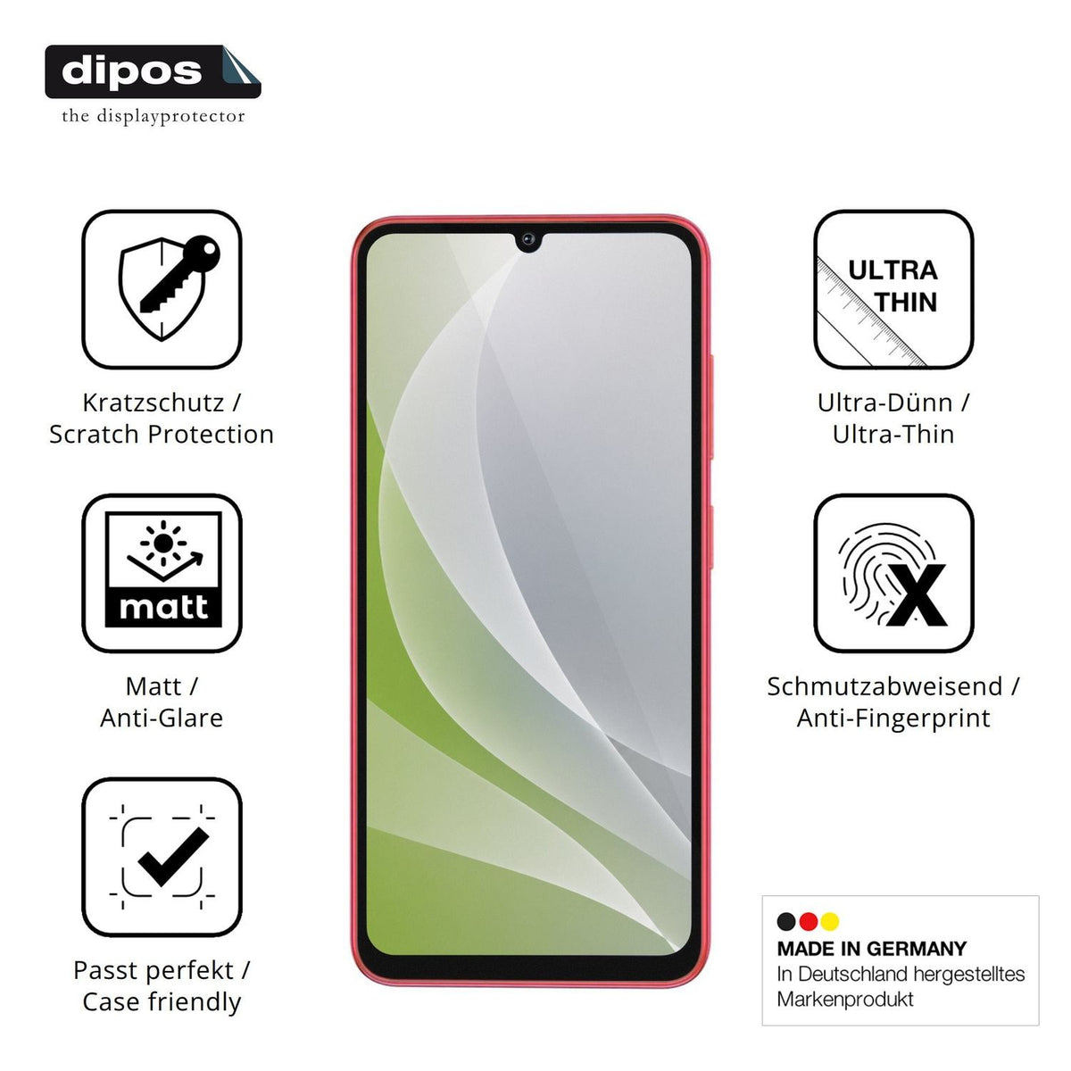 Displayschutz hergestellt in Deutschland, höchste Qualität made in Germany