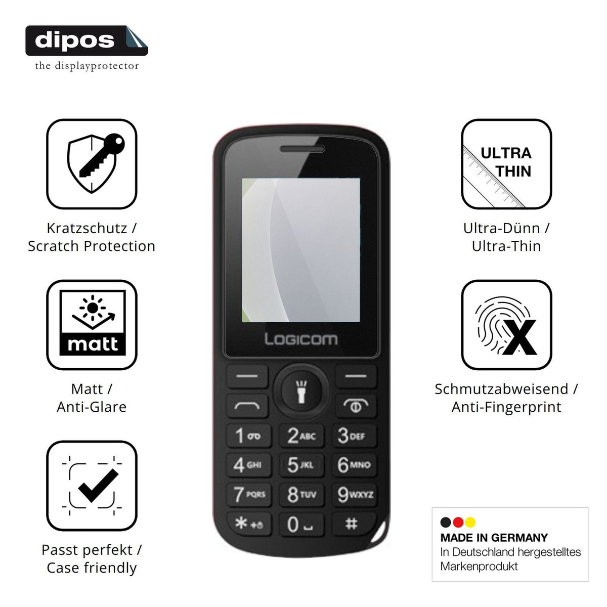 Displayschutz hergestellt in Deutschland, höchste Qualität made in Germany