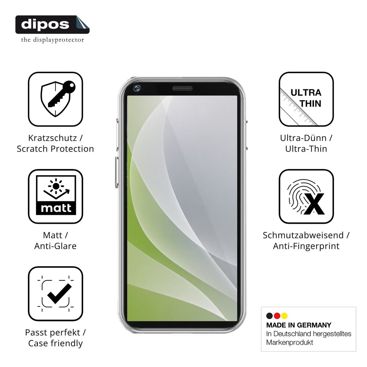 Displayschutz hergestellt in Deutschland, höchste Qualität made in Germany