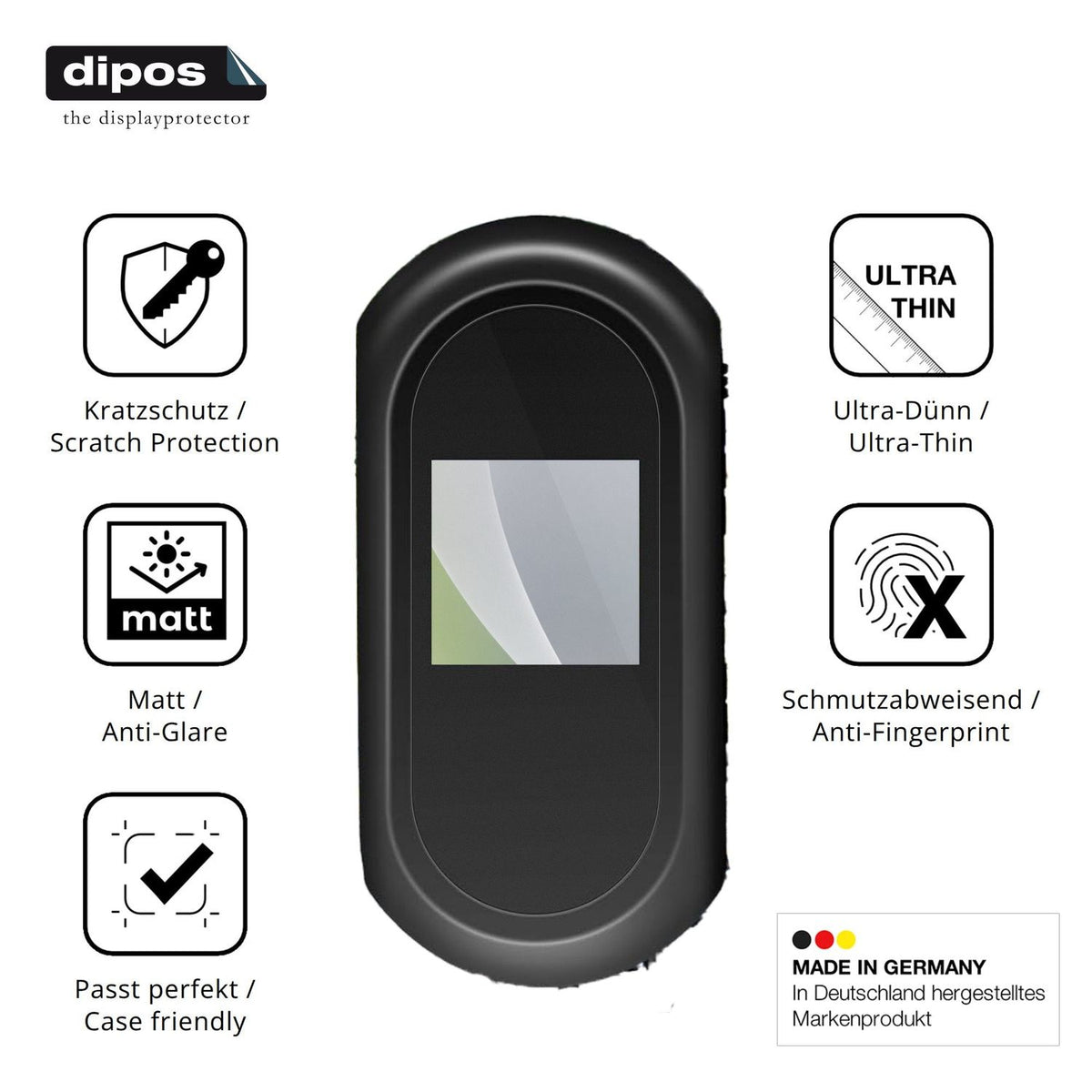 Displayschutz hergestellt in Deutschland, höchste Qualität made in Germany