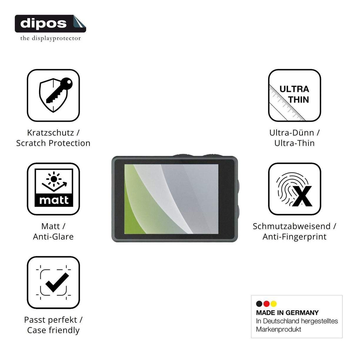 Displayschutz hergestellt in Deutschland, höchste Qualität made in Germany