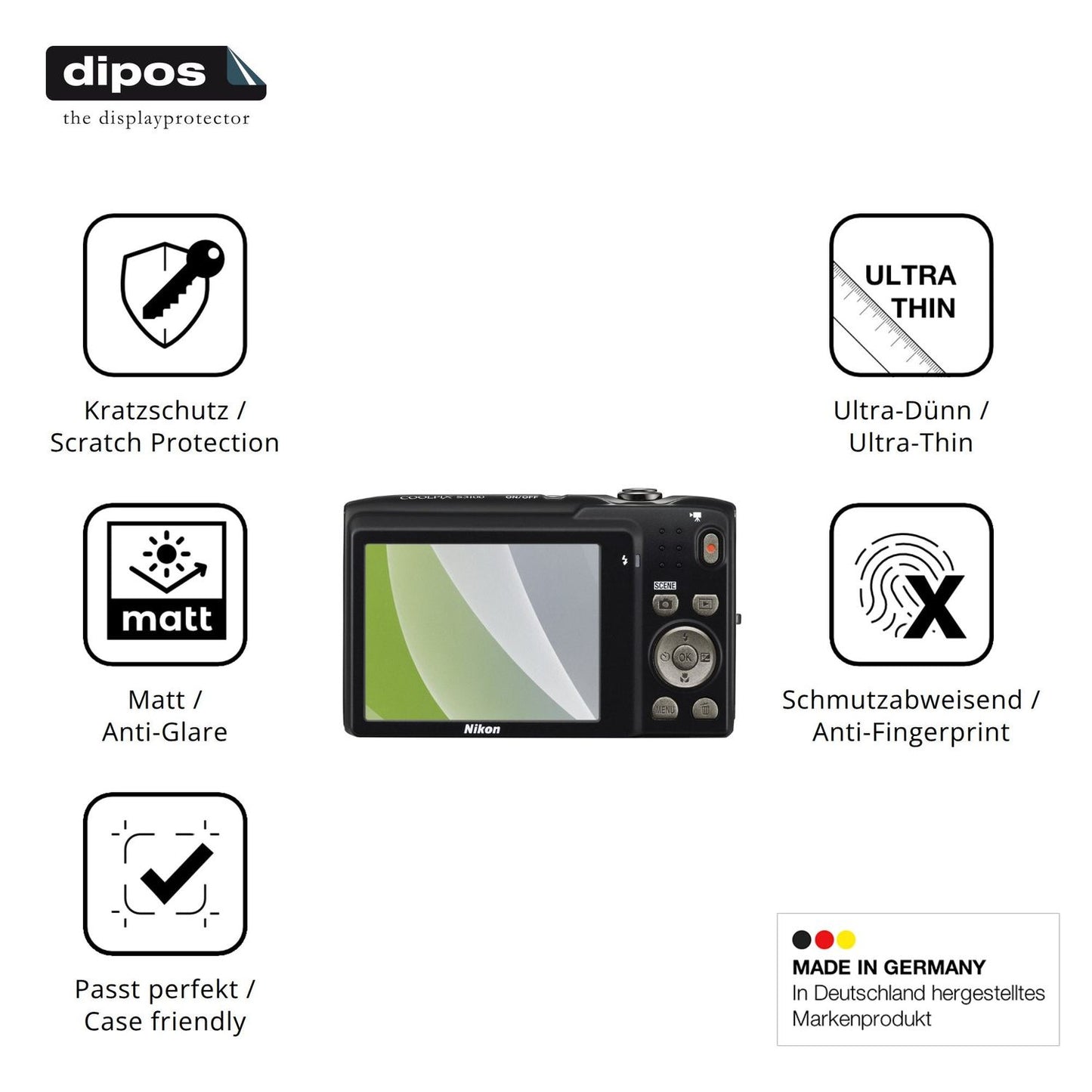 Displayschutz hergestellt in Deutschland, höchste Qualität made in Germany