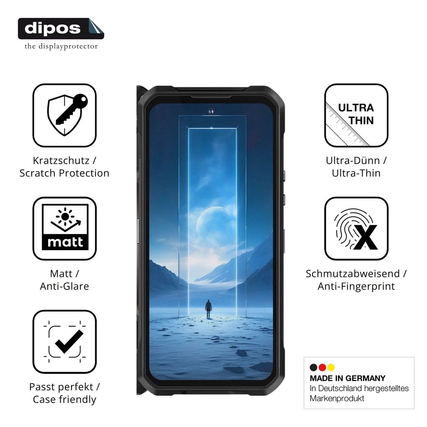 Displayschutz hergestellt in Deutschland, höchste Qualität made in Germany