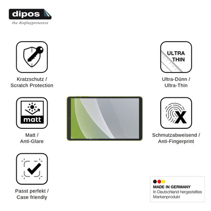 2x Schutzfolie matt für Paitanry Tablet 8.7 Display-Schutzfolie