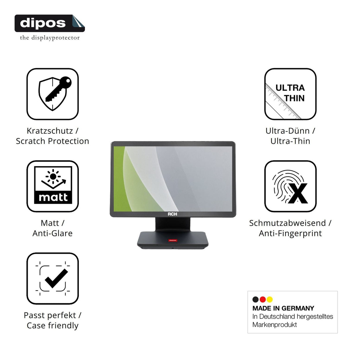 Displayschutz hergestellt in Deutschland, höchste Qualität made in Germany