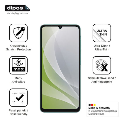 4x Schutzfolie matt für Samsung Galaxy A08 Display-Schutzfolie