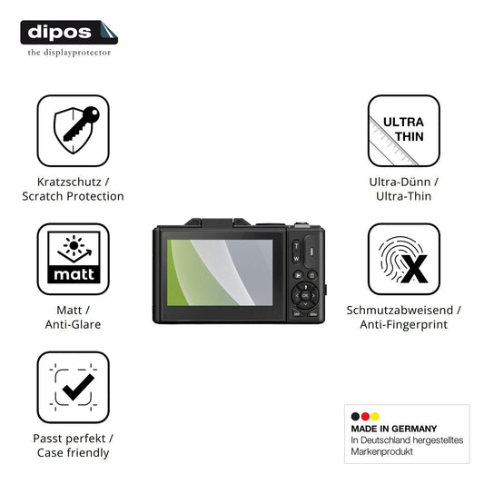 Matte Displayschutzfolie von dipos passend für Senzo WD05K, präziser Zuschnitt und blasenfrei montiert