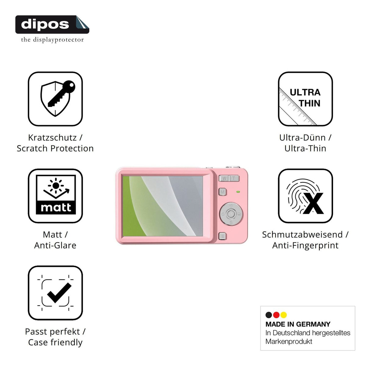 Displayschutz hergestellt in Deutschland, höchste Qualität made in Germany