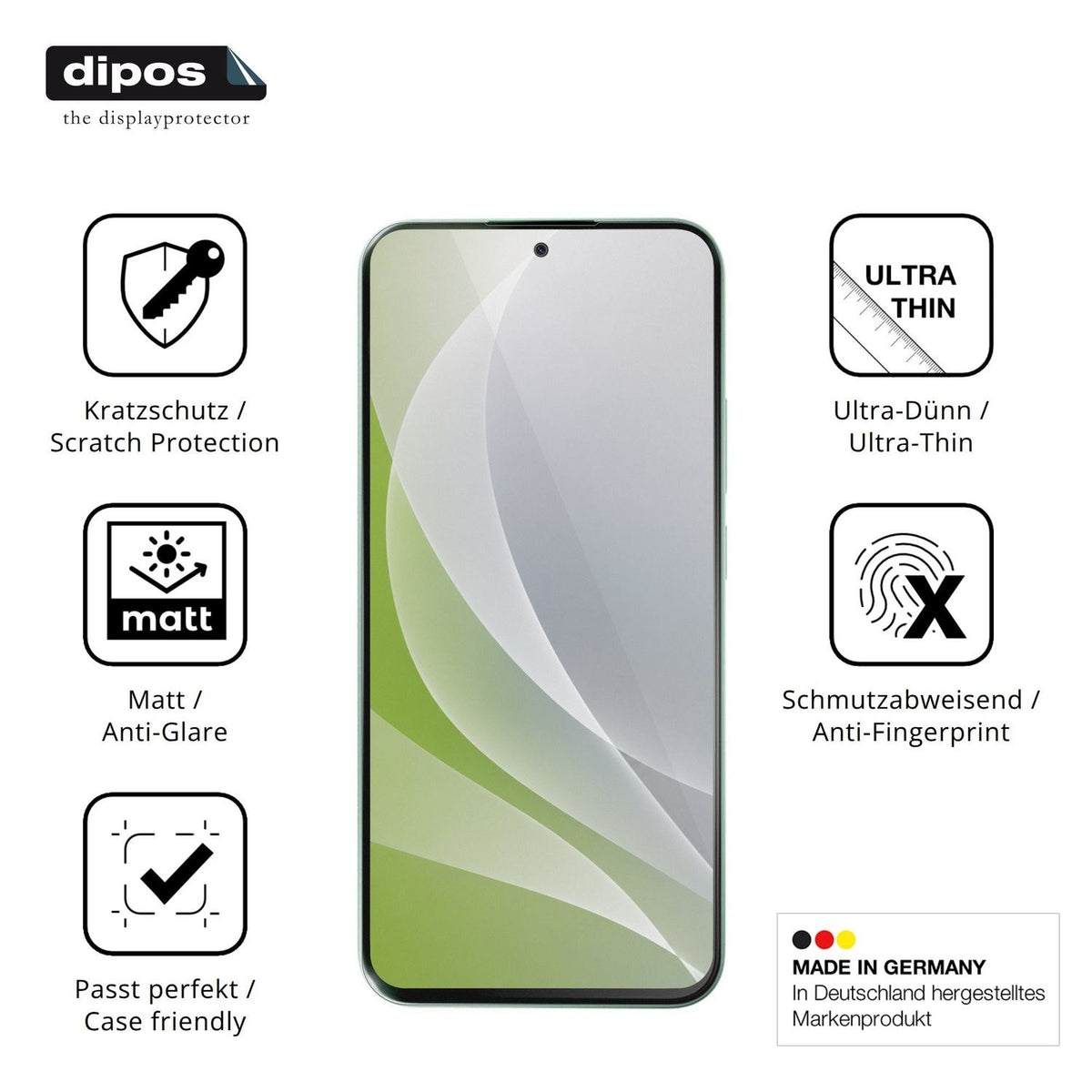 Displayschutz hergestellt in Deutschland, höchste Qualität made in Germany