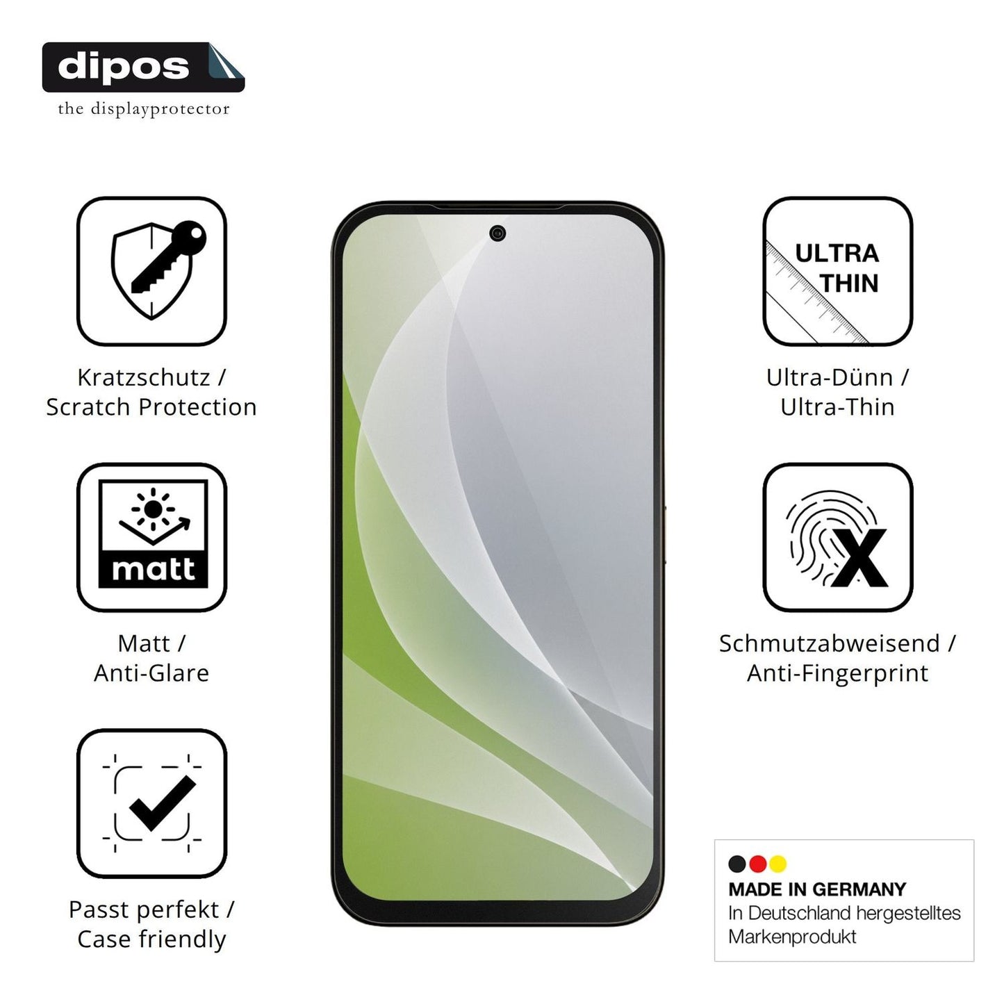 Displayschutz hergestellt in Deutschland, höchste Qualität made in Germany