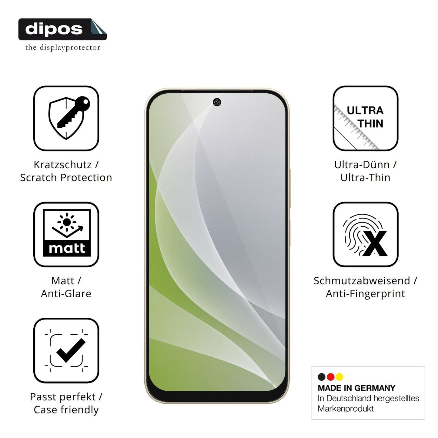 Displayschutz hergestellt in Deutschland, höchste Qualität made in Germany