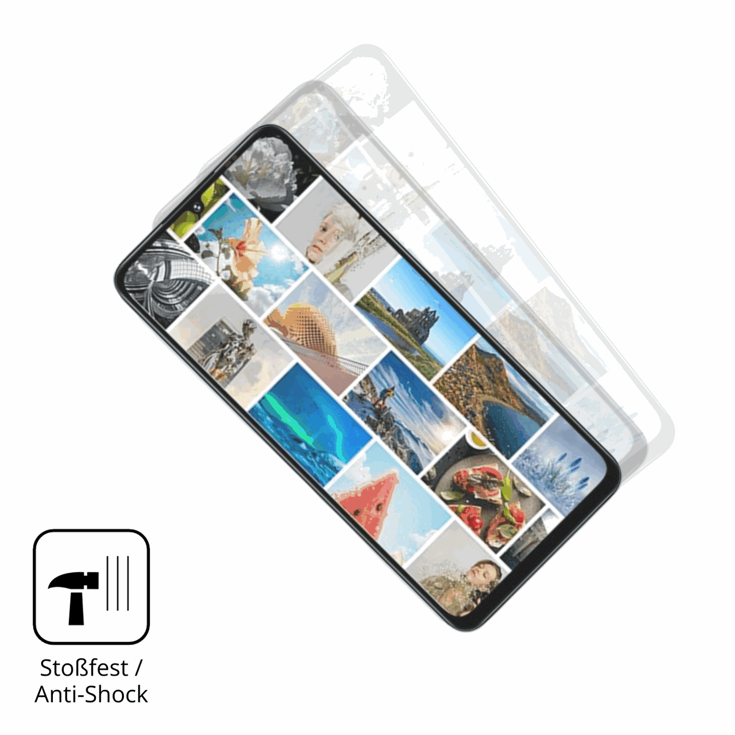 Schutz gegen Kratzer auf dem Umidigi A75x Glas durch Schlüssel, Stöße gegen die Tischkante oder Stürze