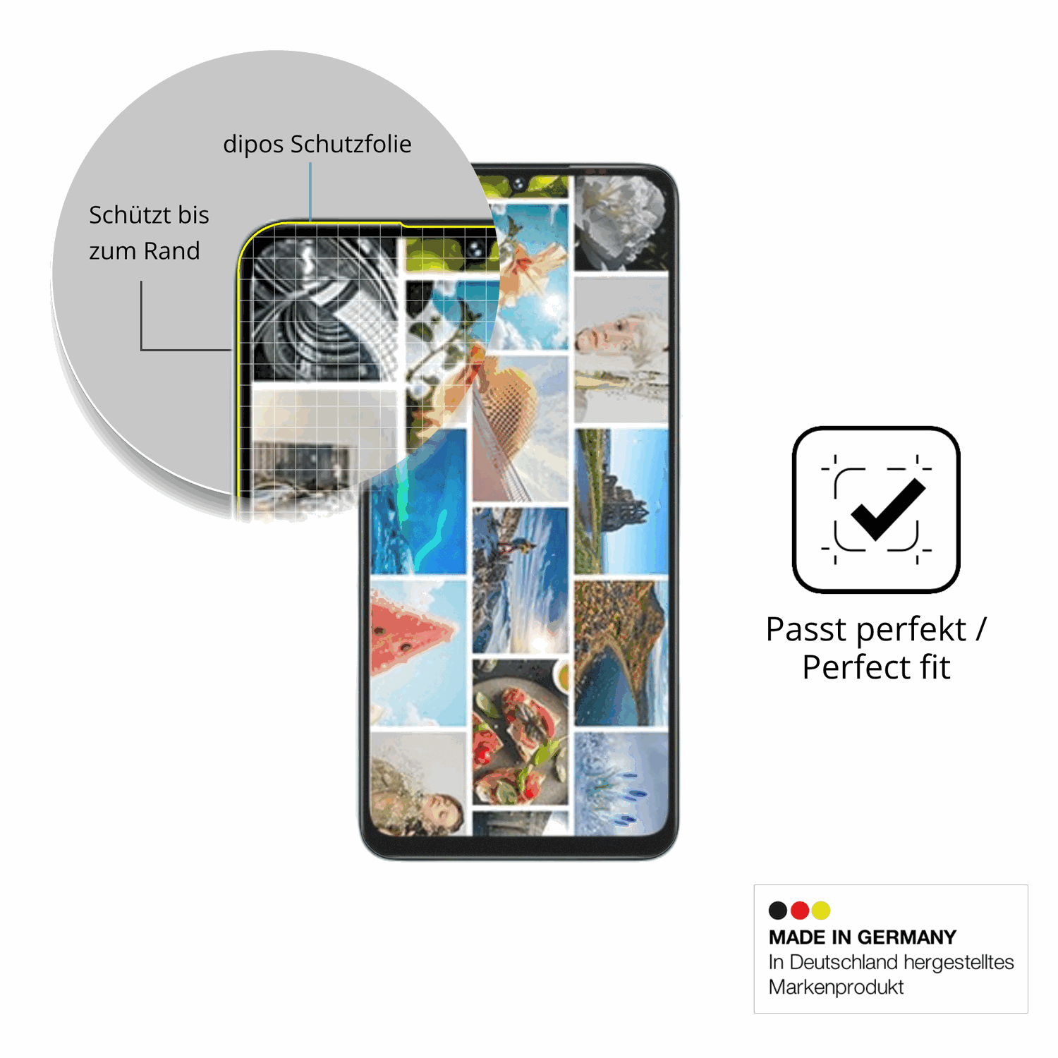 Besonders flexibler Displayschutz mit Anti-Shock-Schicht im Materialmix