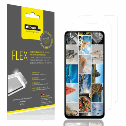 Klare Displayschutzfolie von dipos passend für Umidigi A75x, 100% Displayabdeckung und blasenfreie Montage