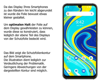Privatsphäre-Schutz durch Sichtschutz-Folie passend zugeschnitten für Umidigi A7 Pro
