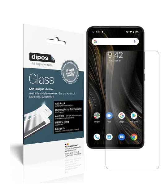 Matte Displayschutzfolie von dipos passend für Umidigi Power 3, 9H kratzfest und blasenfrei montiert