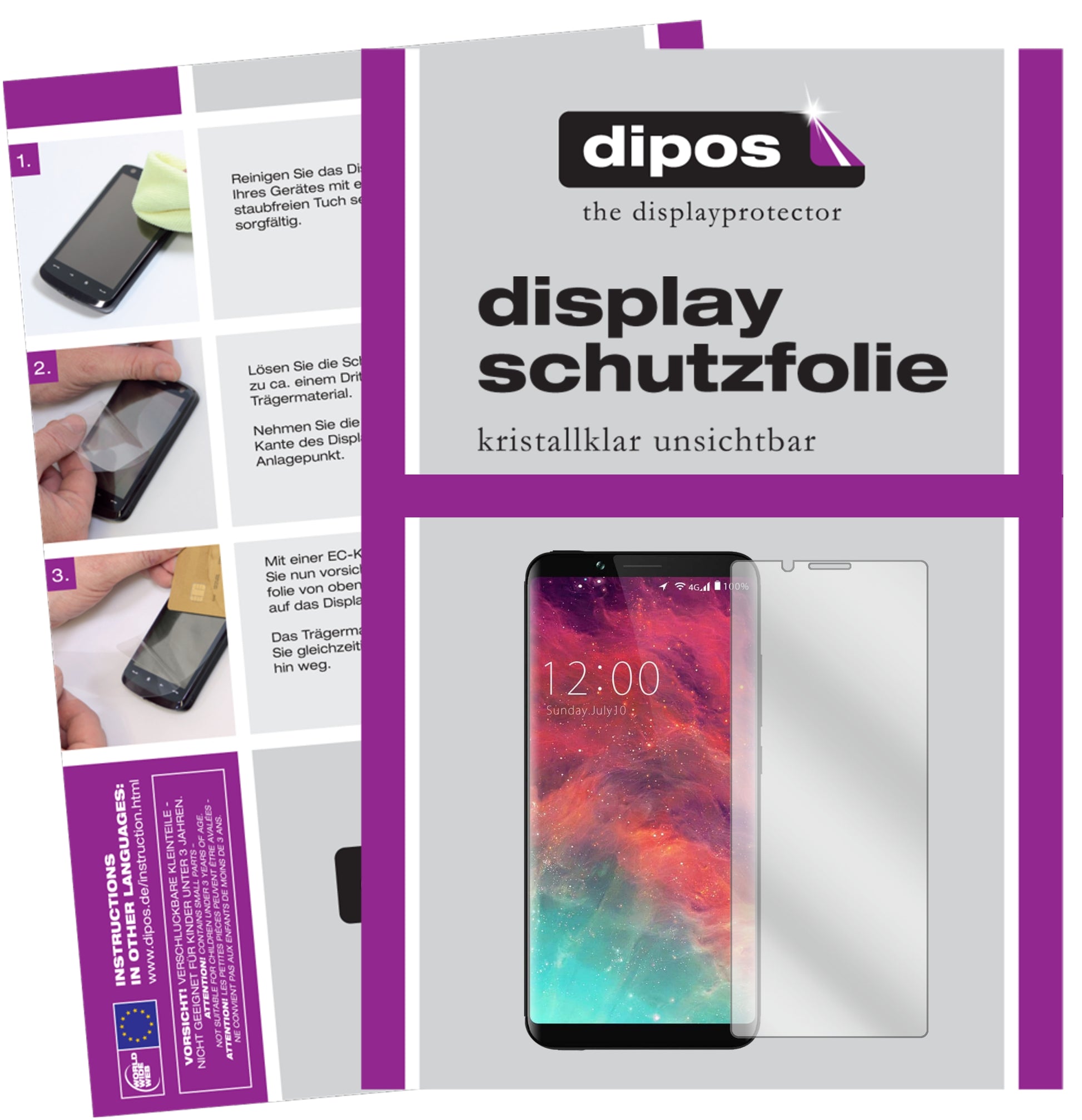 Kristallklare, dünne Schutzfolie: Kratzfest & passgenau für Umidigi-S2 Pro