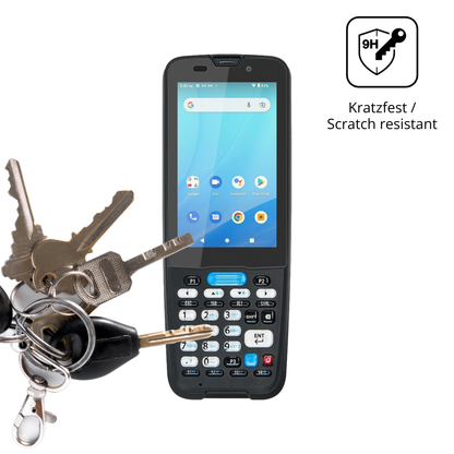 dipos Displayschutz für Unitech HT330, mattierte Oberfläche, robuste Festigkeit und perfekte Passform