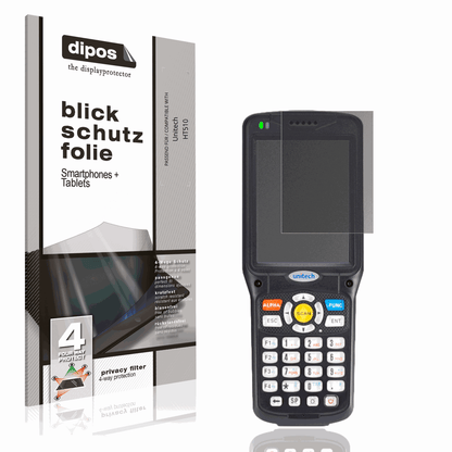 Blickschutzfolie von dipos passend für Unitech HT510, präziser Zuschnitt und blasenfrei montiert
