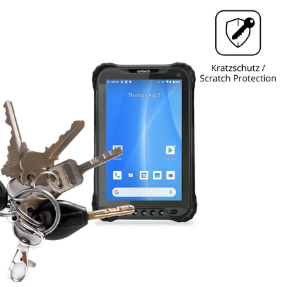Schutz gegen Kratzer auf dem Unitech TB85 Plus Glas durch Schlüssel oder Ähnliches